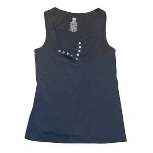 Kindred Bravely Ribbed Nursing Tank Top BLACK Medium